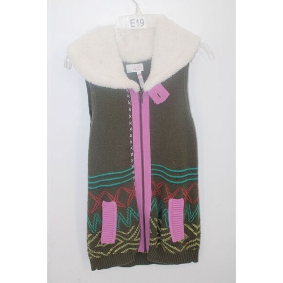 435 Matilda Jane Big Idea Make Believe Green Purple Knit Sweater Vest Tunic 10 - Picture 1 of 7